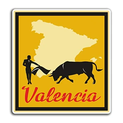 Image of 2 x 10cm Valencia Spain Vinyl Stickers Travel Sticker Laptop Luggage #23759 (10cm Tall)