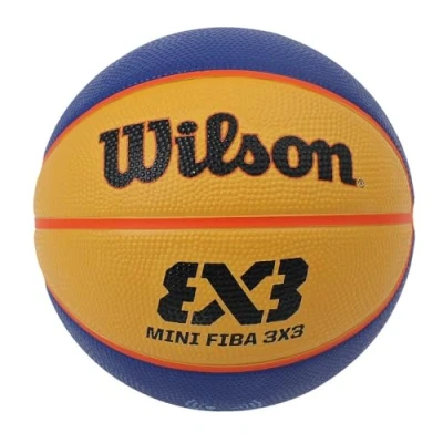Image of Wilson Unisex Adult FIBA 3X3 Mini Rubber Basketball, Brown,