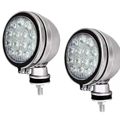 Image of Roadster 2 X CAR SPOTLIGHT 6&quot; WHITE LED CHROME HALOGEN FOG SPOT LIGHTS 12V 55W VAN