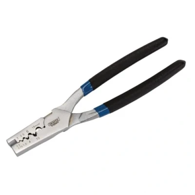 Image of Draper 9 Way Crimping Plier Ferrule Cable Wire Tool, 190Mm