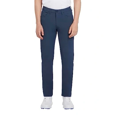 Image of PGA Tour Men&#039;s Golf Trousers, 5 Pocket Design, Moisture Wicking, Stretch Regular Fit, Navy