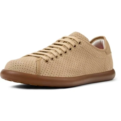 Image of Camper Perforated Botij Casual laceups, Women&#039;s, Size: 6, Mittelbeige Suede