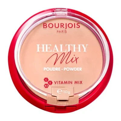 Image of Bourjois Healthy Mix Compact Powder, Zero Signs of Fatigue, Mattifying and Uniforming Formula with Vitamins A, E B5, 003 Dark Beige, 11 g
