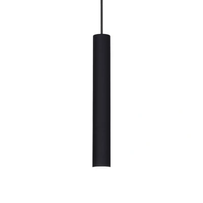 Image of Tube LED 1 Light Slim Ceiling Pendant Black