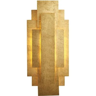 Image of Forlì 2 Light Wall Lamp Antique Gold Leaf