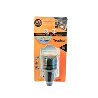 Image of Keep Your Essence Pack Car Air Freshener Ambicar. Electric Diffuser + Refill. Absorbs bad odors with the Fresh Peach scent. Natural Essence. 0% Alcohol