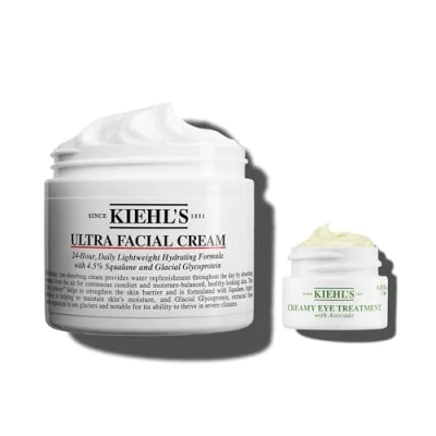 Image of Kiehl&#039;s Ultra Facial Cream, Face Moisturiser for Women &amp; Men, Suitable All Skin Types, Fragrance Free, 125Ml + Gift