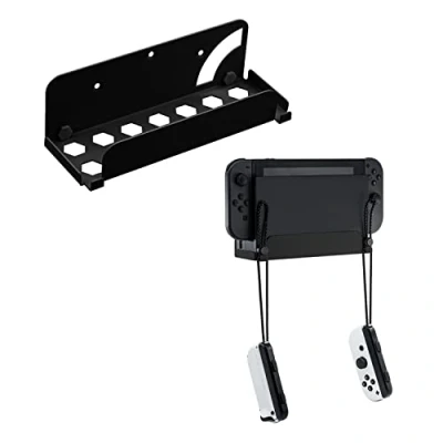 Image of Mcbazel Switch Wall Mount Bracket, for Swith OLED/NS Switch,Wall Hanger Hooks Switch/Switch OLED,Save Space,Easy to Install Black