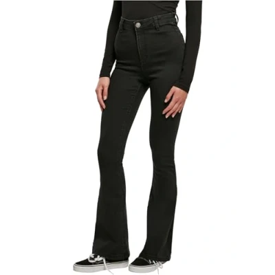 Image of Urban Classics Super Stretch Bootcut jeans, Women&#039;s, Size: 26, Black stone washed