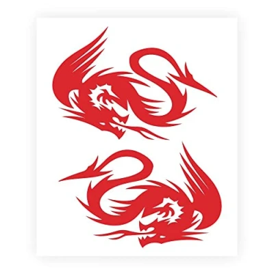 Image of 4R Quattroerre.it Supershaped Die Cut Dragons for Car, Red, 10 x 12 cm