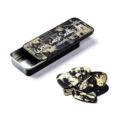 Image of DUNLOP JHPT10H 12 PICKS TIN BOX JIMI HENDRIX HEAVY