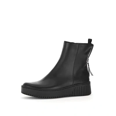 Image of Gabor Women Ankle Boots, Ladies Biker Boots,Removable Insole,Winter Boot,Boots,Half Boots,Biker Boot,Lined,Black (Schwarz) / 27,39 EU 6 UK