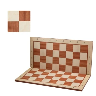 Image of Folding Chessboard Master of Chess Inarsia Wooden Board 54 cm Professional Sycamore No. 6 with Light Brown Border