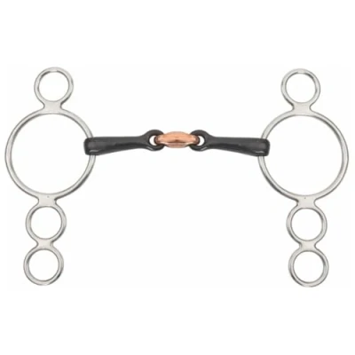 Image of Shires Equestrian 3 Ring Dutch Gag With Lozenge S/steel Size: 5