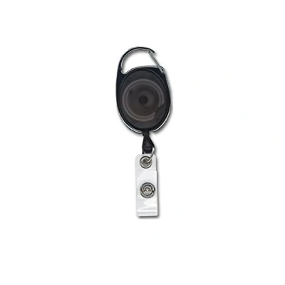Image of ID Card It 5 Black Pass Badge Holder Premier Yo Retractable Reel