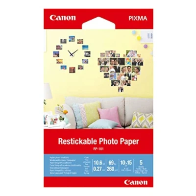 Image of Canon RP 101 Removable Photo Stickers, 4x6&quot;, 5 sheets