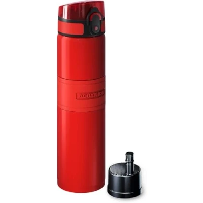 Image of AQUAPHOR City Cool Filter Water Bottle Double Wall Stainless Steel Insulated Keeps 24H 500 ml (Red)