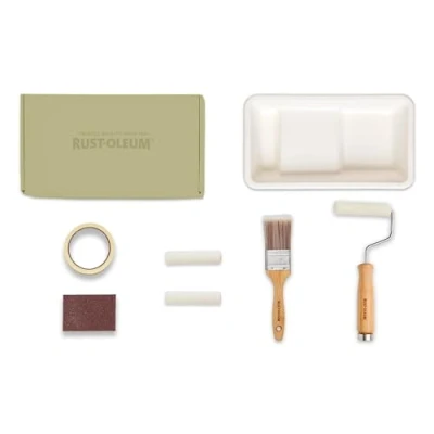 Image of Rust Oleum Ready to Roll Eco Paint Kit (Small) Kitchen Tile Satin Rich Greens