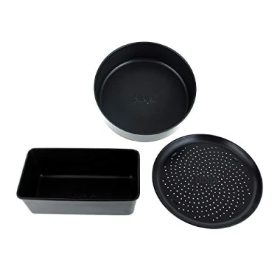 Image of Ninja Non Stick Loaf Tin, Cake Tin &amp; Crisper Tray Bakeware Set [4380J300EUUK] Compatible with Multi Cookers