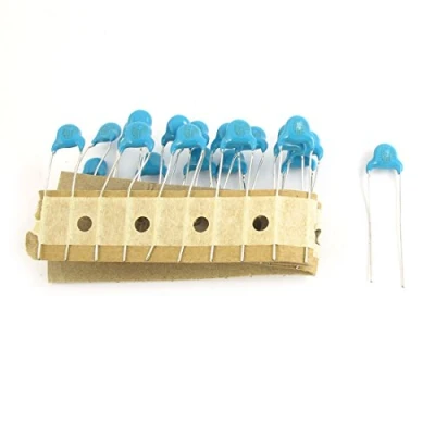 Image of Sourcingmap 20 Pieces Blue 220pF Radial DIP High Voltage Ceramic Capacitor AC 250V