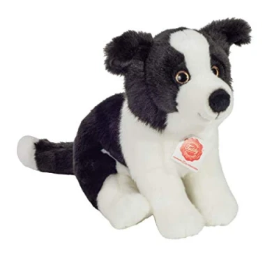 Image of Teddy Hermann 91959 Dog Border Collie Puppy Sitting 9,8&quot;/25 cm, Soft Toy, Plush Toy