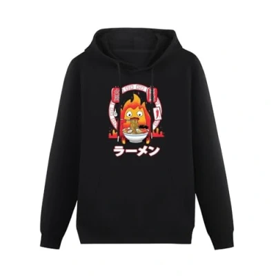 Image of Besiege Howls Moving Castle Hoodies Pullover Hoody Black Sweatershirt M