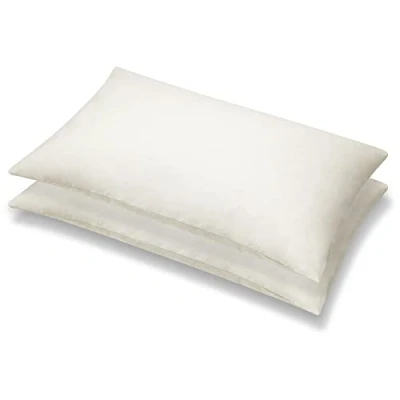 Image of Charlotte Andersen Luxury Natural Pure White Duck Feather PILLOW Medium/Soft Firmness 100% Cotton Down Proof &amp; Anti Dust Mite Cover 1
