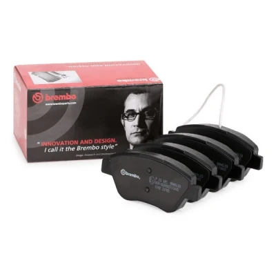 Image of 71770062 brake pad set BREMBO P 23 085 incl. wear warning contact with caliper screws accessories FIAT: BRAVO 2, Punto III Hatchback