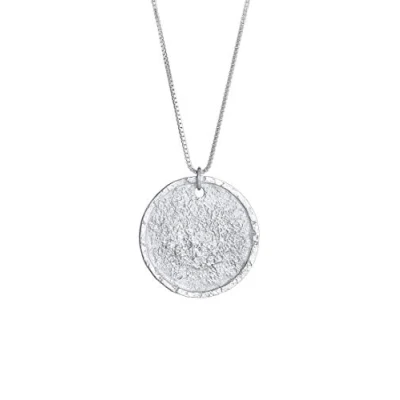 Image of Kuzzoi Men&#039;s Silver Necklace with Coin Pendant Round (25 mm), for Men in 925 Sterling Silver, Venetian Chain Antique Coin, Handmade,