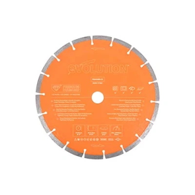 Image of Evolution Power Tools PD255SEG CS Premium Multi Material Diamond Blade for Disc Cutters Fast Cutting and Long Life Ideal Brick, Roof Tile, Paving, Reinforced Concrete, 255 mm