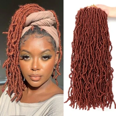 Image of Crochet Faux Locs Hair Extensions for Black Women Butterfly Soft Braids Goddess (18Inch(Pack of 7), 350)
