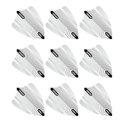 Image of RED DRAGON Hardcore White Freestyle Dart Flights 3 Sets Per Pack (9 in total)