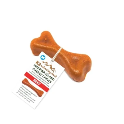 Image of K2 Natural Dog Treats Madeira Island Cheese Chews Highly Digestible Beef (M (Pack of 2))