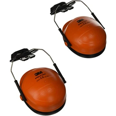 Image of 3M PELTOR Earmuffs, 28 dB, Orange, Helmet Mounted, H31P3E 300