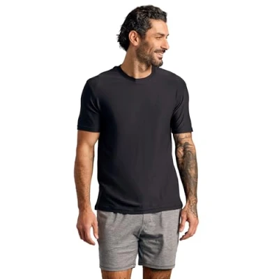 Image of True Classic Men&#039;s Active Crew Neck Short Sleeve T Shirt, 1 Pack Black, S