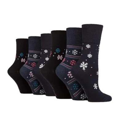 Image of 6 Pairs Gentle Grip Socks size UK 4 8 (6 X RH262)