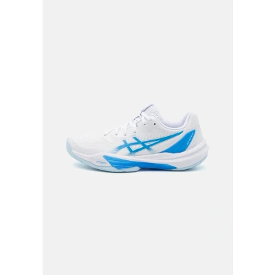 Image of Asics SKY Elite FF 3 Volleyball shoes, Women&#039;s, Size: 9, White/blue coast Textile/synthetics