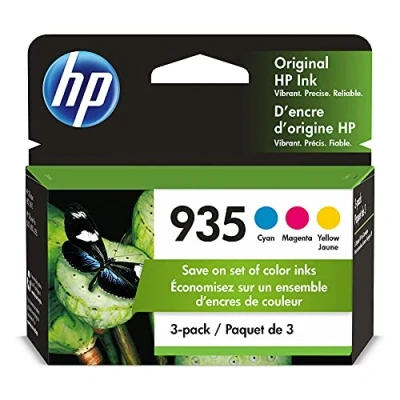 Image of HP 935 Cyan, Magenta, Yellow Ink Cartridges (3 pack) Works OfficeJet 6810; Pro 6230, 6830 Series N9H65FN
