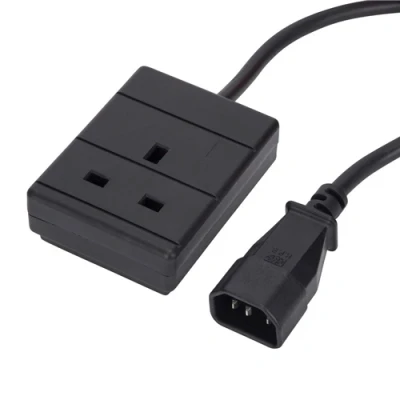 Image of Pro Power IEC C14 Plug to 10A UK Socket Lead, 0.5m