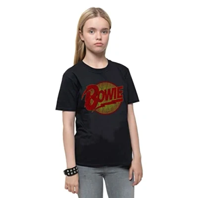 Image of David Bowie &#039;Diamond Dogs Logo&#039; (Black) Kids T Shirt (5 6 Years)