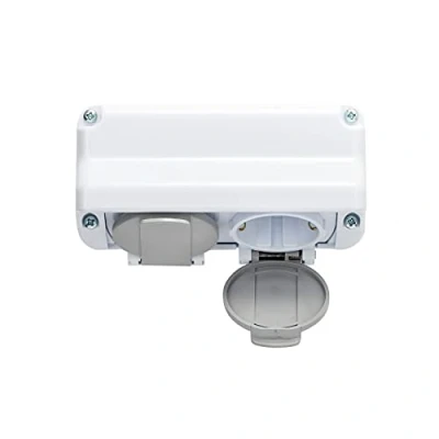 Image of Surface Mounted Wet Room Schuko Sockets 1 Way or 2 IP66 Even When Plug is in Operation (2 Way)