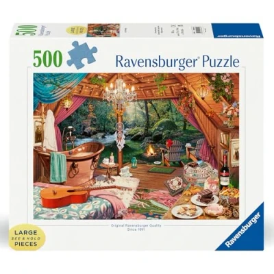 Image of Ravensburger Cosy Glamping 500 Piece Jigsaw Puzzles for Adults and Kids Age 10 Years Up Camping,