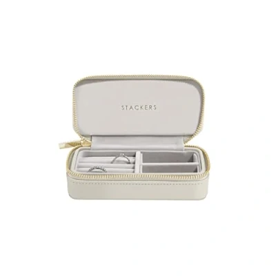Image of Stackers Oatmeal Medium Zipped Jewellery Box