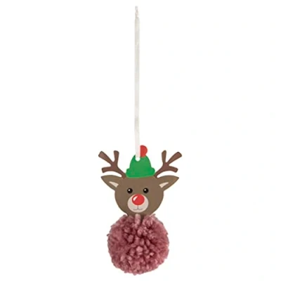 Image of Trimits Pom Decoration Kits, 6.5 x 10cm, Reindeer