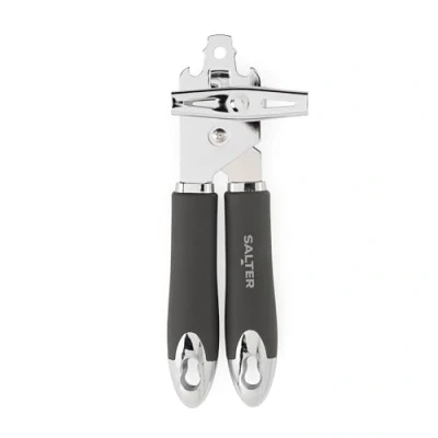 Image of Salter BW11386EU7 Cosmos Can Opener Manual Turn Knob, Kitchen Tin Arthritis Hands, Weak Elderly, Camping, Hanging Hook, Easy to Clean, Long Lasting Quality, Matte Grey