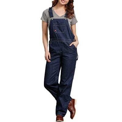 Image of Dickies, Women&#039;s, BIB RELAXED STRAIGHT, DARK INDIGO, L