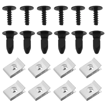 Image of SG Store 2 Sets Car Bumper Wheel Arch Screws Kit N90775001 N90959101 N90833801 for A3 A4 B6 A6 C5 Fender Liner Cover Splash Shield Screw U Nut