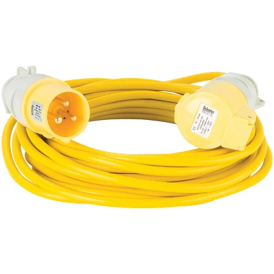 Image of Defender E85240 14M Extension Lead 32A 4mm Cable Yellow 110V, 110 V
