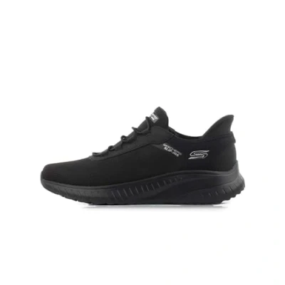 Image of Skechers Men&#039;s Hands Free Slip ins BOBS Squad Chaos Tough Walk Sneaker, Black Mesh/Trim, 13 UK