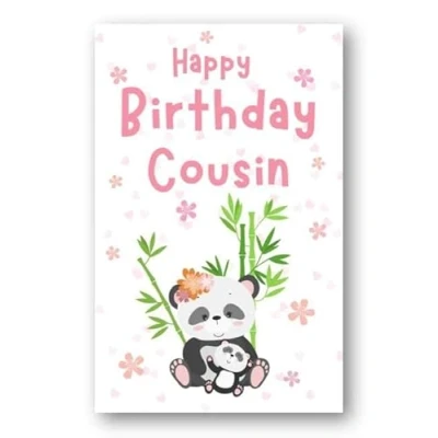 Image of Second Ave Cousin Cute Panda Happy Birthday Card Greetings For Her